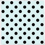 Polka Dots - Black on Bubbles Cyan Canvas 20  x 20 