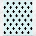 Polka Dots - Black on Bubbles Cyan Canvas 20  x 24 