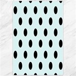 Polka Dots - Black on Bubbles Cyan Canvas 20  x 30 