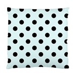 Polka Dots - Black on Bubbles Cyan Standard Cushion Case (One Side)