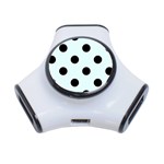 Polka Dots - Black on Bubbles Cyan Portable USB Hub (One Side)