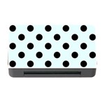 Polka Dots - Black on Bubbles Cyan Memory Card Reader with CF
