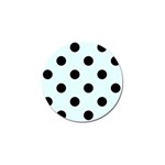 Polka Dots - Black on Bubbles Cyan Golf Ball Marker (10 pack)