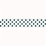 Polka Dots - Black on Bubbles Cyan Small Bar Mat