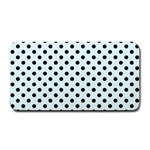 Polka Dots - Black on Bubbles Cyan Medium Bar Mat