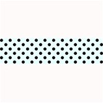 Polka Dots - Black on Bubbles Cyan Medium Bar Mat