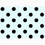Polka Dots - Black on Bubbles Cyan 5  x 7  Photo Cards