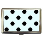 Polka Dots - Black on Bubbles Cyan Cigarette Money Case