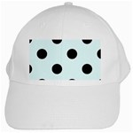 Polka Dots - Black on Bubbles Cyan Black Cap