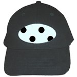 Polka Dots - Black on Bubbles Cyan Black Cap