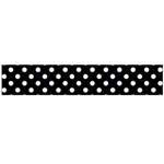 Polka Dots - Bubbles Cyan on Black Flano Scarf (Large)