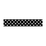 Polka Dots - Bubbles Cyan on Black Flano Scarf (Mini)