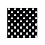 Polka Dots - Bubbles Cyan on Black Satin Bandana Scarf