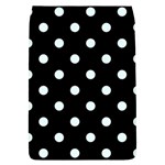 Polka Dots - Bubbles Cyan on Black Removable Flap Cover (L)