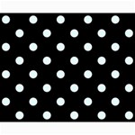 Polka Dots - Bubbles Cyan on Black Collage 8  x 10 