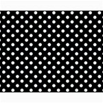 Polka Dots - Bubbles Cyan on Black Collage 11  x 14 