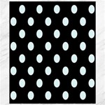 Polka Dots - Bubbles Cyan on Black Canvas 20  x 24 