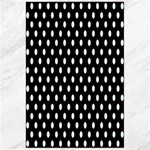 Polka Dots - Bubbles Cyan on Black Canvas 24  x 36 