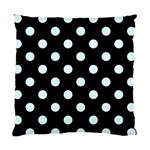 Polka Dots - Bubbles Cyan on Black Standard Cushion Case (One Side)