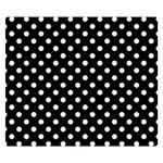 Polka Dots - Bubbles Cyan on Black Double Sided Flano Blanket (Small)