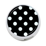 Polka Dots - Bubbles Cyan on Black 4-Port USB Hub (Two Sides)