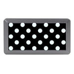 Polka Dots - Bubbles Cyan on Black Memory Card Reader (Mini)
