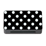 Polka Dots - Bubbles Cyan on Black Memory Card Reader with CF