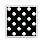 Polka Dots - Bubbles Cyan on Black Memory Card Reader with Storage (Square)