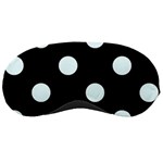 Polka Dots - Bubbles Cyan on Black Sleeping Mask
