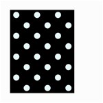 Polka Dots - Bubbles Cyan on Black Small Garden Flag (Two Sides)