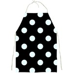 Polka Dots - Bubbles Cyan on Black Full Print Apron