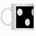 Polka Dots - Bubbles Cyan on Black Black Mug