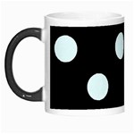 Polka Dots - Bubbles Cyan on Black Morph Mug