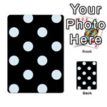 Polka Dots - Bubbles Cyan on Black Multi-purpose Cards (Rectangle)