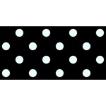 Polka Dots - Bubbles Cyan on Black YOU ARE INVITED 3D Greeting Card (8x4)