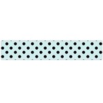 Polka Dots - Black on Light Cyan Flano Scarf (Large)