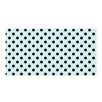 Polka Dots - Black on Light Cyan Satin Wrap