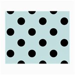 Polka Dots - Black on Light Cyan Small Glasses Cloth (2 Sides)