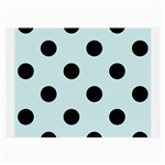 Polka Dots - Black on Light Cyan Large Glasses Cloth
