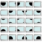 Polka Dots - Black on Light Cyan 9mm Italian Charm (25 pack)