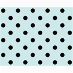 Polka Dots - Black on Light Cyan Collage 8  x 10 