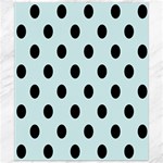 Polka Dots - Black on Light Cyan Canvas 8  x 10 
