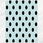 Polka Dots - Black on Light Cyan Canvas 12  x 16 