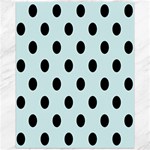 Polka Dots - Black on Light Cyan Canvas 16  x 20 
