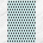 Polka Dots - Black on Light Cyan Canvas 24  x 36 