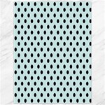 Polka Dots - Black on Light Cyan Canvas 36  x 48 