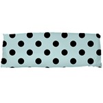 Polka Dots - Black on Light Cyan Body Pillow Case Dakimakura (Two Sides)