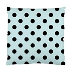 Polka Dots - Black on Light Cyan Standard Cushion Case (One Side)