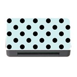 Polka Dots - Black on Light Cyan Memory Card Reader with CF