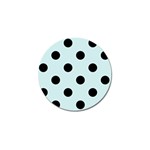 Polka Dots - Black on Light Cyan Golf Ball Marker (4 pack)